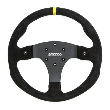 Sparco Competition R330B 330mm suede wheel with communication buttons